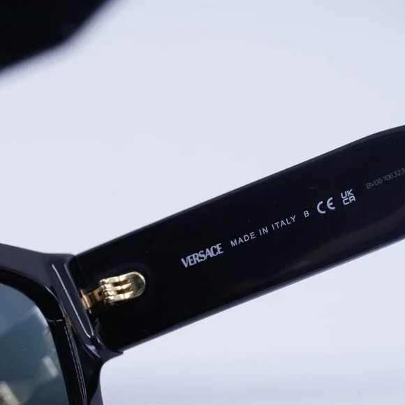 Versace VE4492U GB1/87 Sunglasses Black Square Frame, Dark Grey Lenses